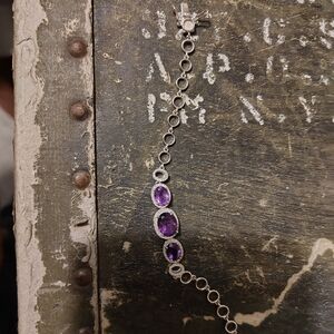 Elegant Purple Gemstone Bracelet